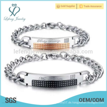 Metall personalisierte passende Armbänder, graviertes passendes Armband für Paare